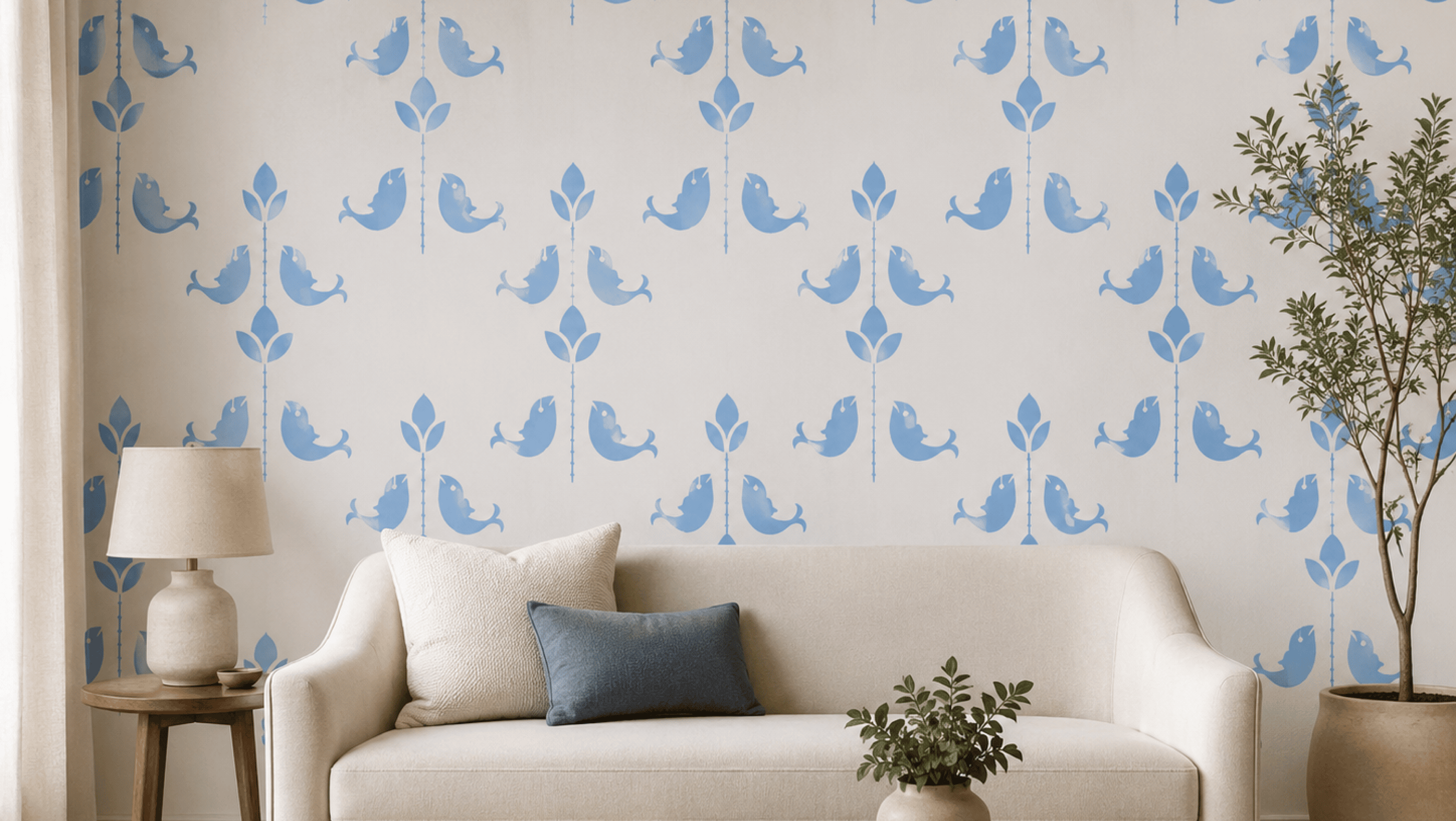 Asian Paints stencil design final result 1